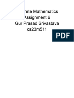cs23m511 Gur Prasad Srivastava Discrete Mathematics Assignment 6