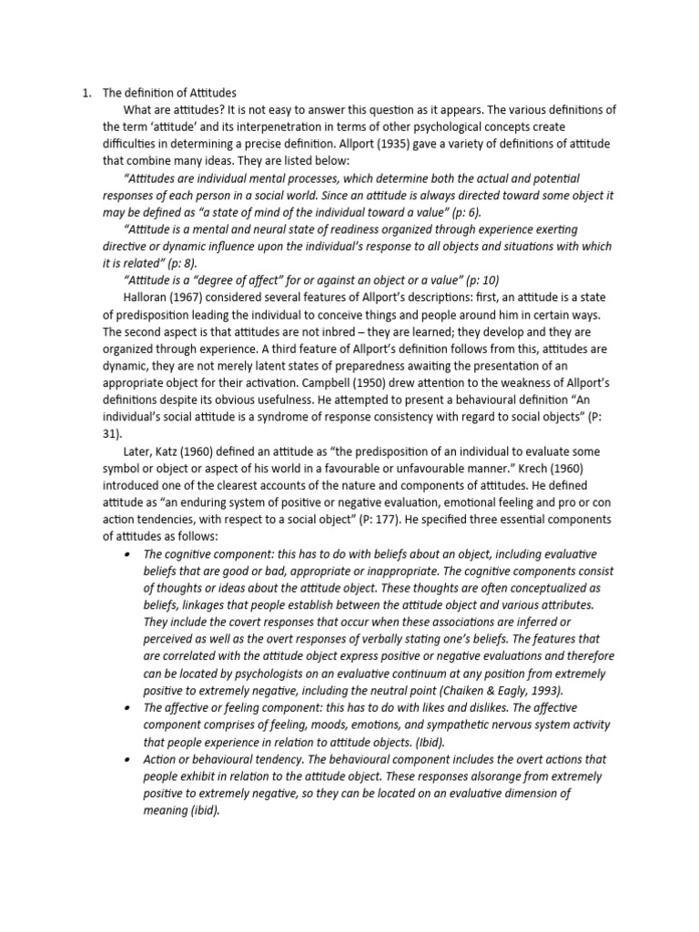 the-definition-of-attitudes-pdf-attitude-psychology-affect