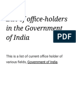 List of Office-Holders in The Government of India - Wikipedia