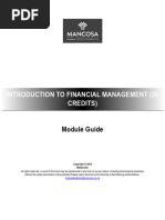 Generic - Introduction To Financial Management (20 Credits)