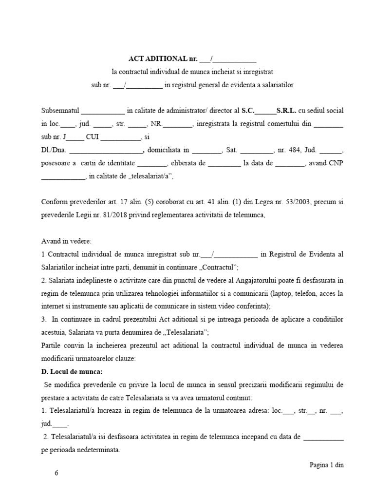 Model Act Aditional Telemunca | PDF