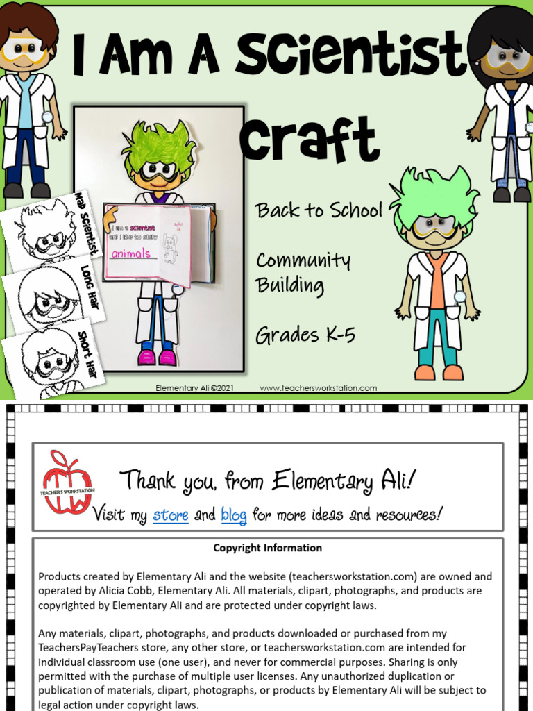 I Am A Scientist Craft BTS | PDF | Copyright | Books