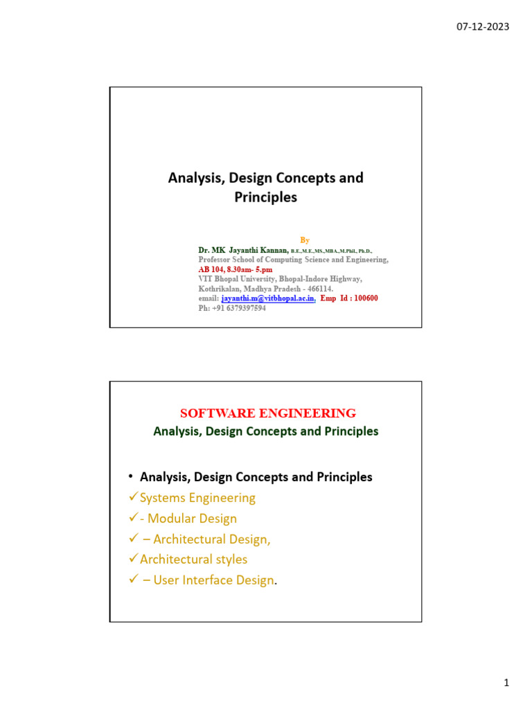 Software Engineering Design Principles | PDF | Component Based Software