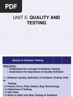 Ooad and Software Quality and Testing