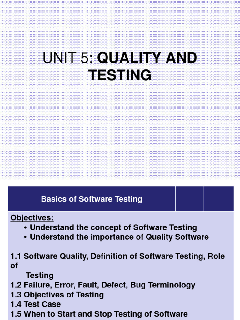 Ooad and Software Quality and Testing | PDF | Software Testing ...