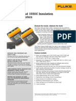 Fluke 1555 and 1550C Insulation Resistance Testers: Technical Data