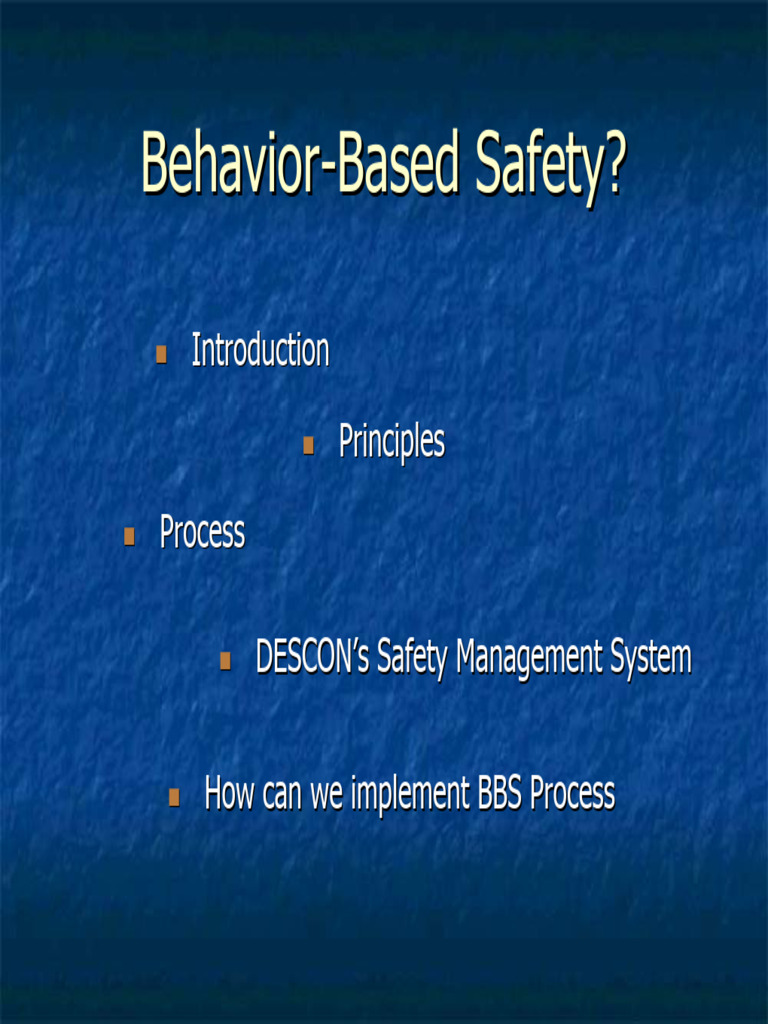 4 +BehaviorBased+Safety PDF Safety Occupational Safety And Health