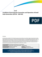 Conditions Governing Connection Operation Small Scale Generation