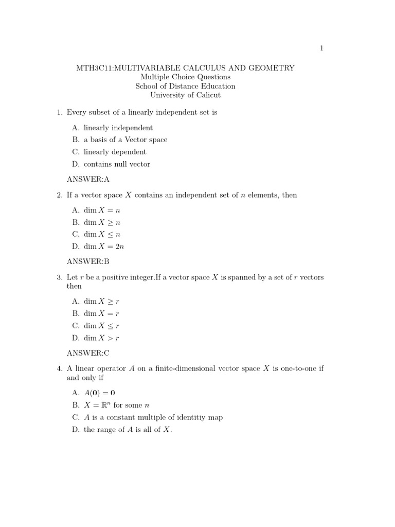Multivariable Calculus and Geometry(New) PDF Determinant Curvature