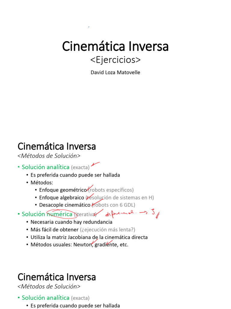 Cinematica Inversa Ejemplos | PDF | Matemáticas Aplicadas | Matemáticas