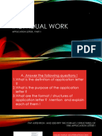 Individual Work, Application Letter Part 1