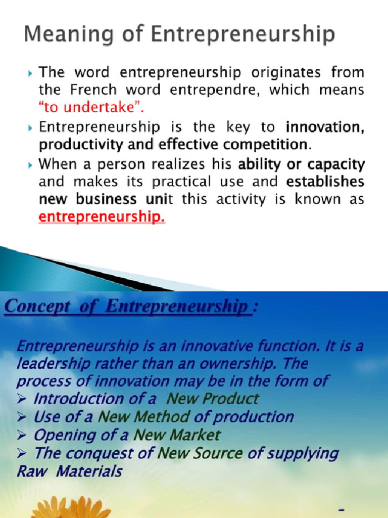 1.1 Entrepreneurship | PDF