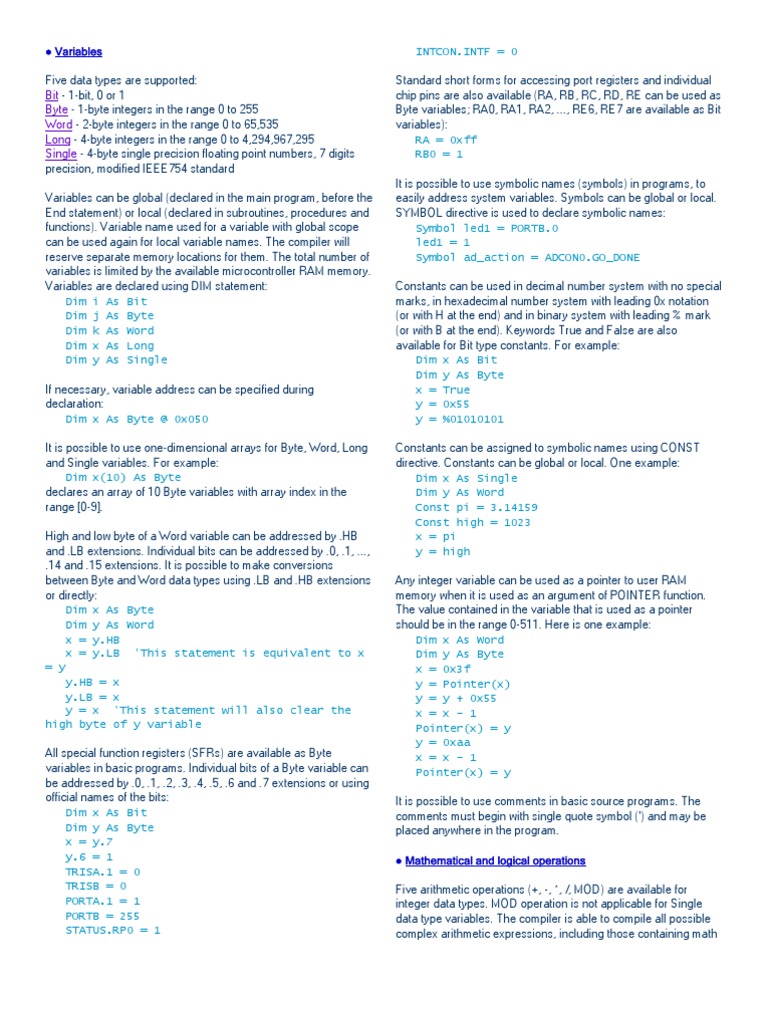 PIC Simulator IDE Guide | Download Free PDF | Parameter (Computer ...