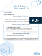 Folha de Resposta - AVI (2) (1) .PDF Contabilidade Gerencial