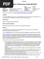 S/4HANA: Partitioning of Table MATDOC: Symptom