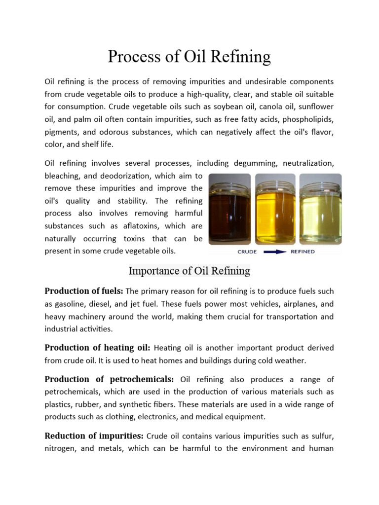 Oil Refining | PDF | Oil | Oil Refinery