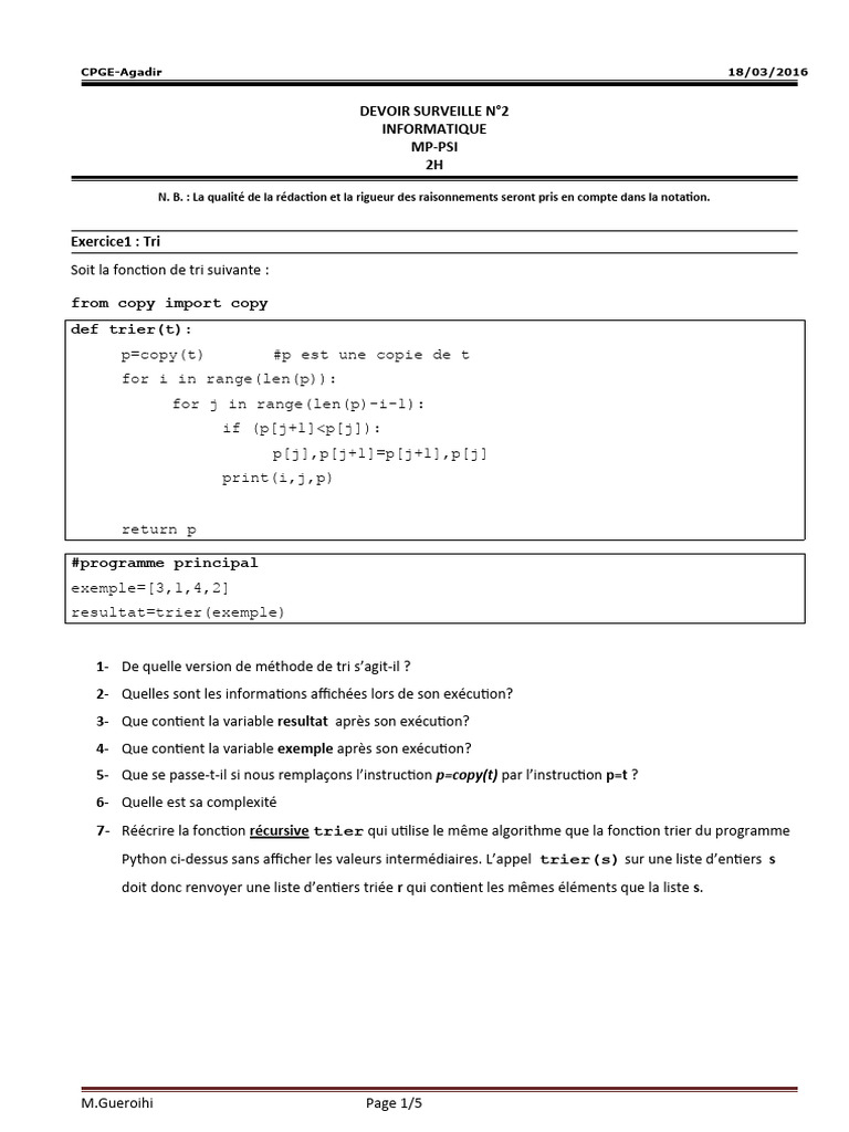 Tri binaire et arbres en Python | PDF | Informatique théorique ...