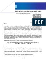 Artigo - ANÁLISE DO SISTEMA DE GESTÃO DE SEGURANÇA DO TRABALHO EM EMPRESA DE MANUTENÇÃO INDUSTRIAL