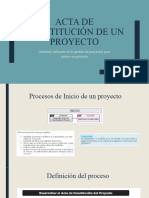 Acta de Constitución de Un Proyecto