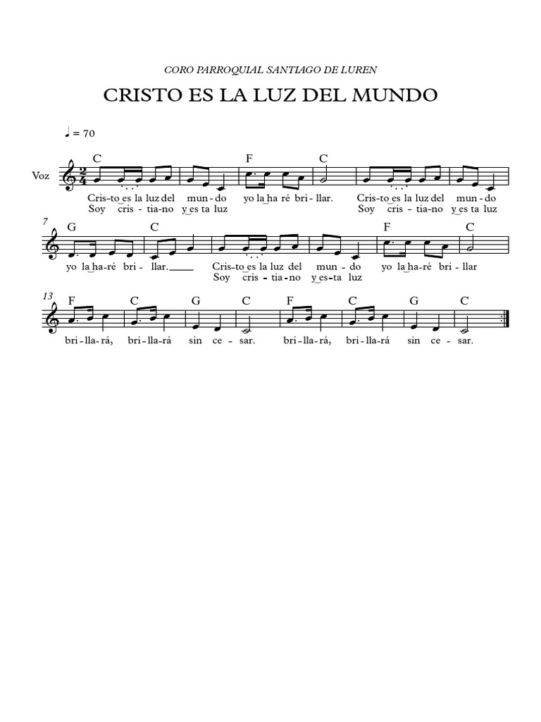 Cristo Es La Luz Del Mundo | PDF