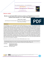 Review On Anti-Microbial Resistance Patterns of Staphylococcus Aureus Isolated From Mastitic Cow's Milk: Ethiopian Context