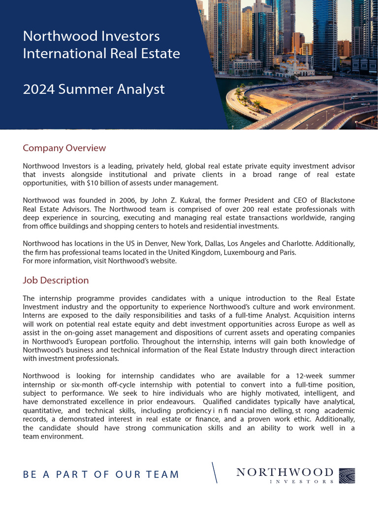 Northwood_Internship 2024 (2) PDF Internship Job Hunting