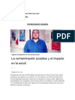 La Contaminación Acústica y El Impacto en La Salud - Alexis Pogorzelski - La Voz Del Pueblo