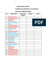 Absensi Raport Semester 2