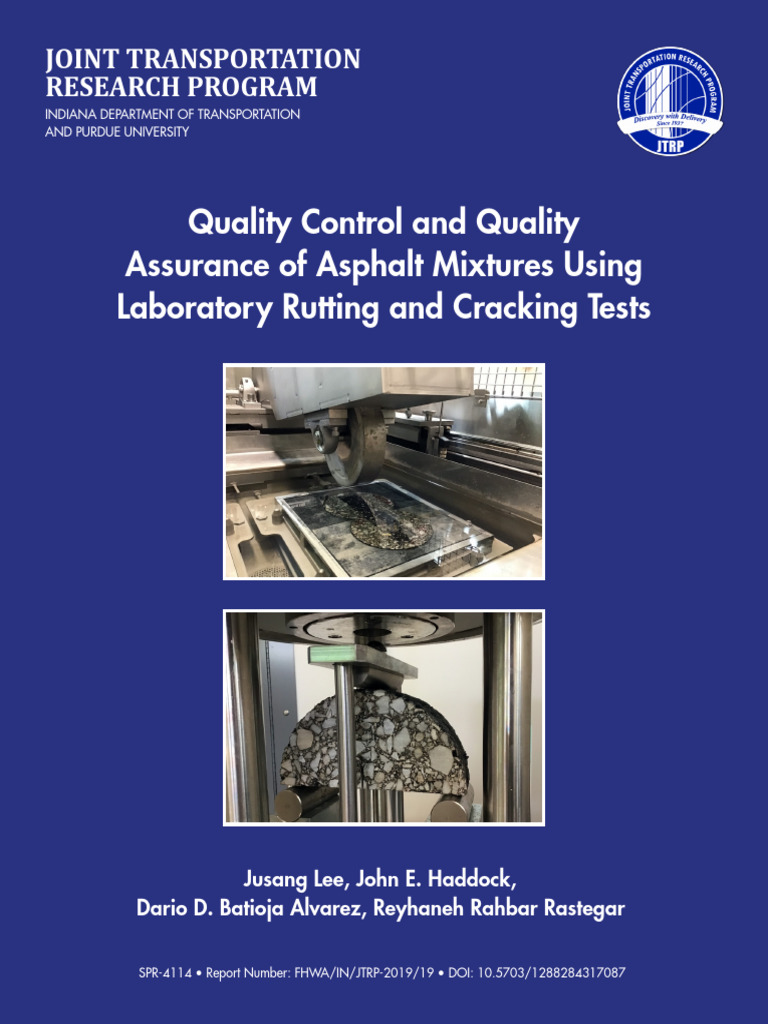Asphalt Mixture Quality Control Tests | PDF | Road Surface | Quality ...