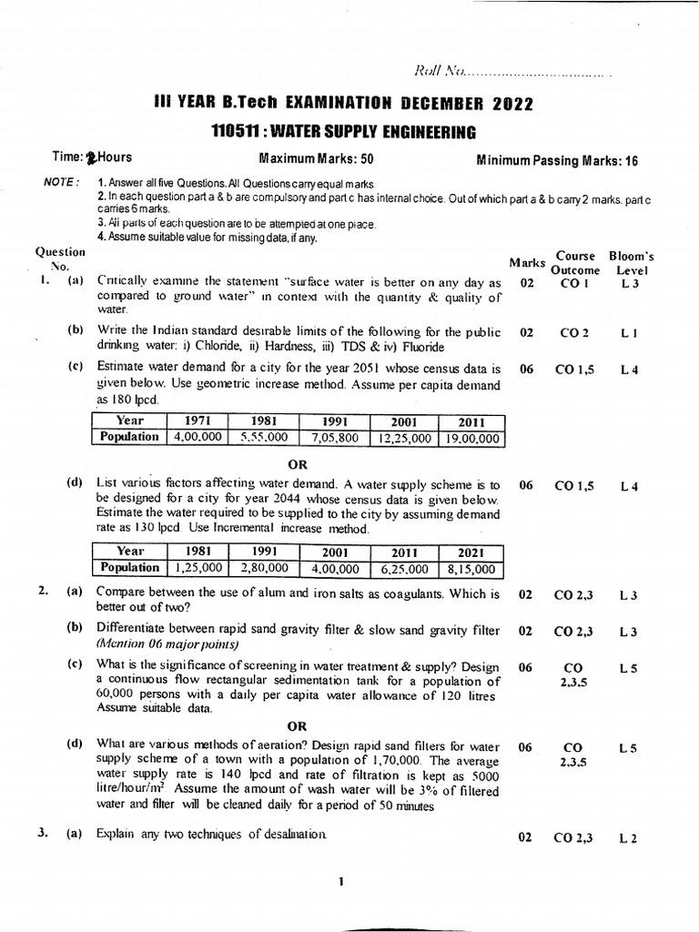 Water Supply Engineering | PDF