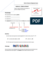 Grade 9 Math Unit 2 Notes