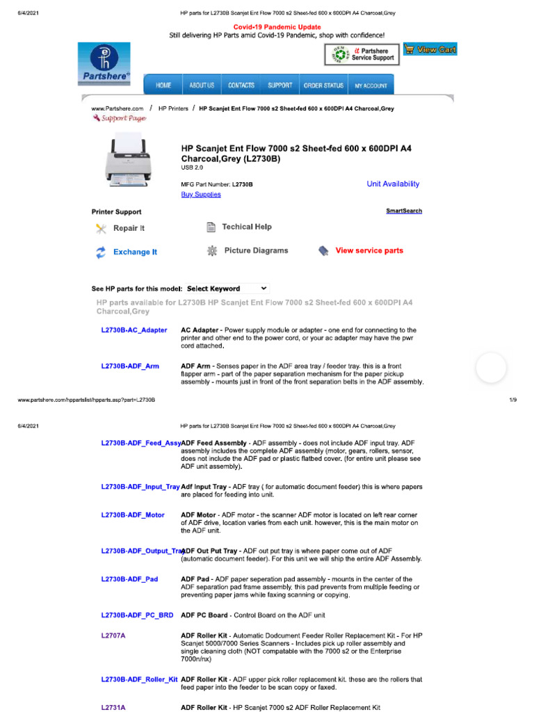 HP Scanjet Enterprise 7000 s2 | PDF