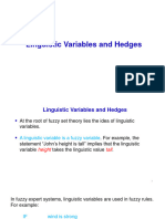 Soft Computing Lecture 4 On Linguistic Variables and Hedges