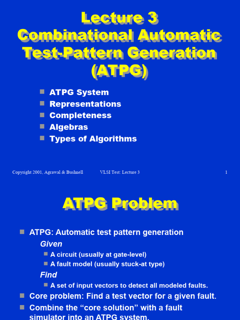 Lecture 3 (Chapter 7 ATPG Basics) | PDF | Applied Mathematics ...