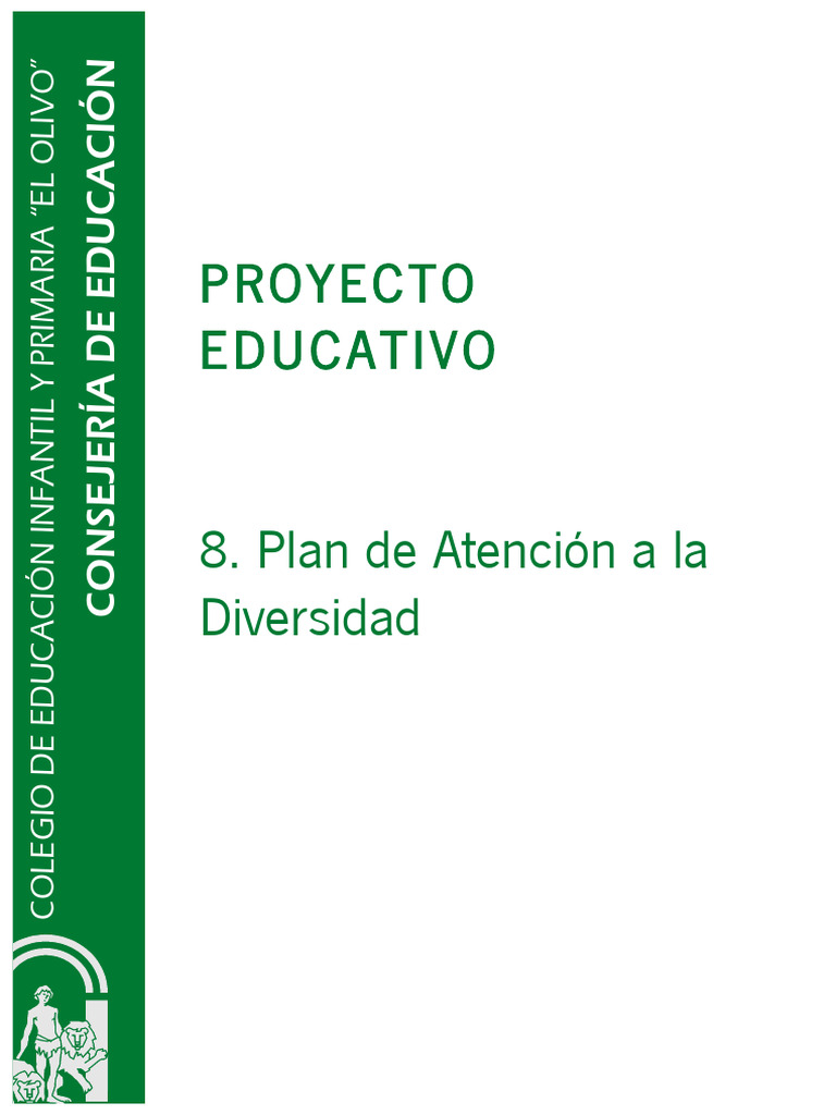 Plan de Atención a la Diversidad Escolar | PDF | Educación primaria ...