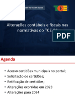 Alterações Contábeis e Fiscais Nas Normativas Do TCE-RS