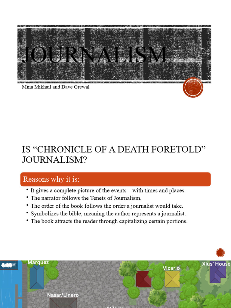 English Chronicle of A Death Foretold Presentation PDF