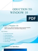 Introduction To Window 10