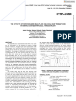 The Effects of Rotation and Mass Flow On Local Heat Transfer in Rotating Cavities With Axial Throughflow