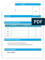 Resume Format - C