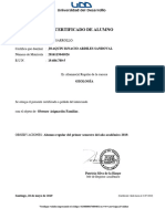 Certificado Alumno Regular