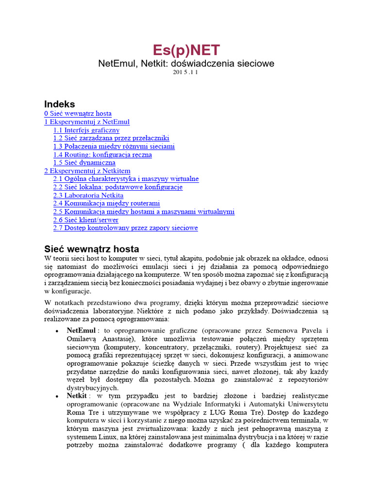 Netemul | PDF