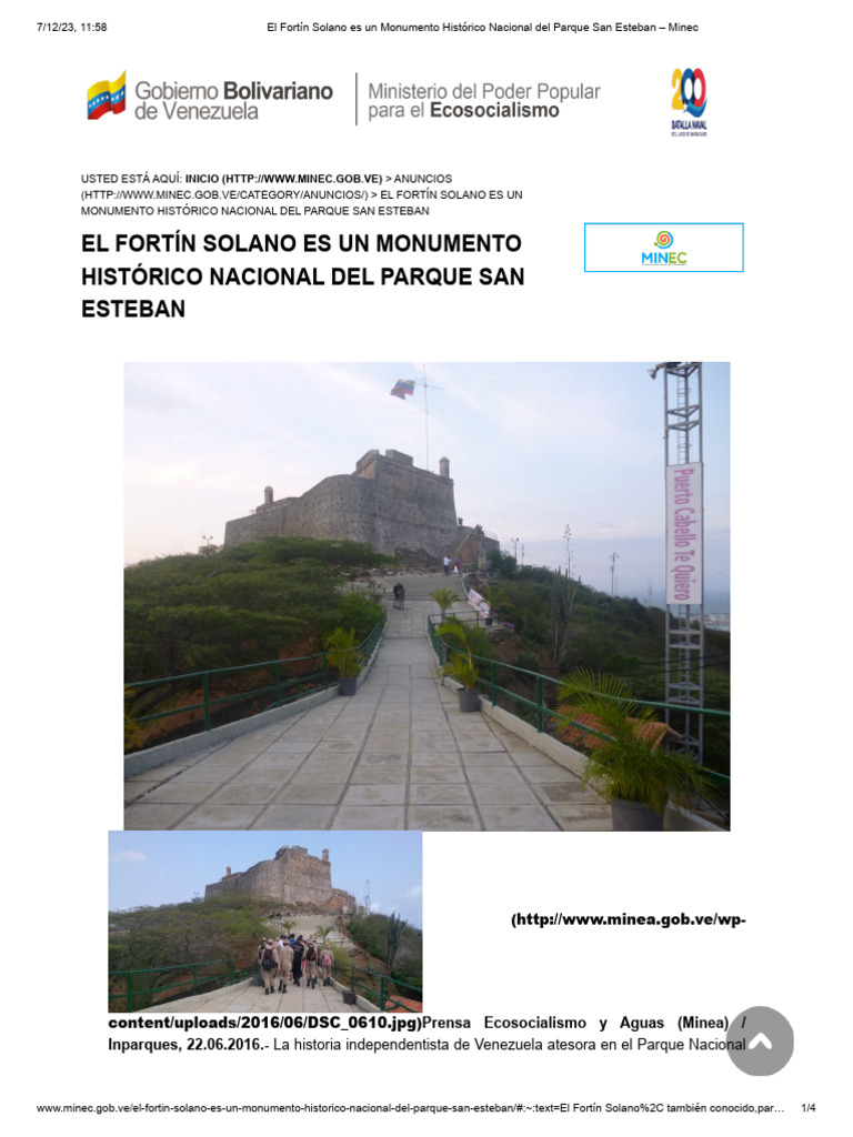 Fortín Solano: Historia y Turismo | PDF | Viajes y turismo