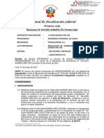 Tribunal de Fiscalización Laboral: Resolución #010-2021-SUNAFIL/TFL-Primera Sala