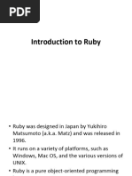 Ruby Introduction