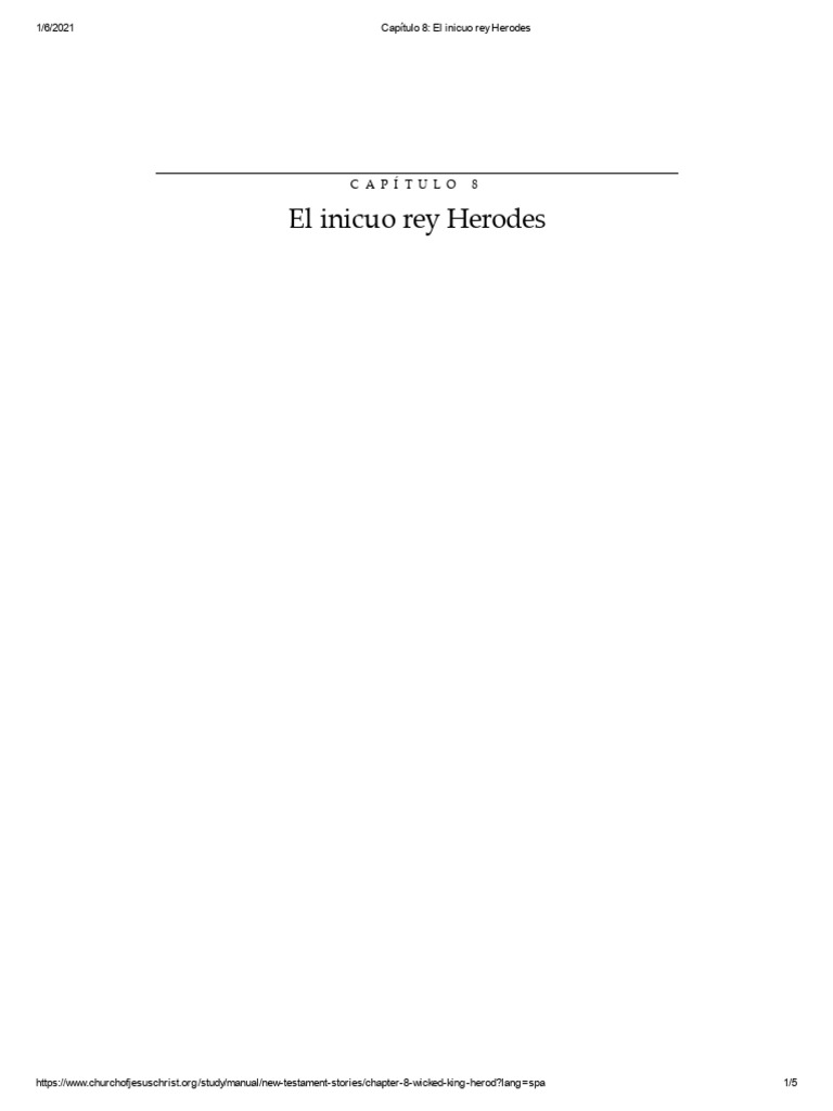 El inicuo rey Herodes y su tiranía | PDF
