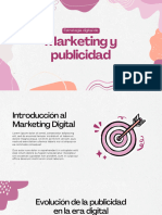 Presentación Marketing y Publicidad Orgánico Naranja y Lila