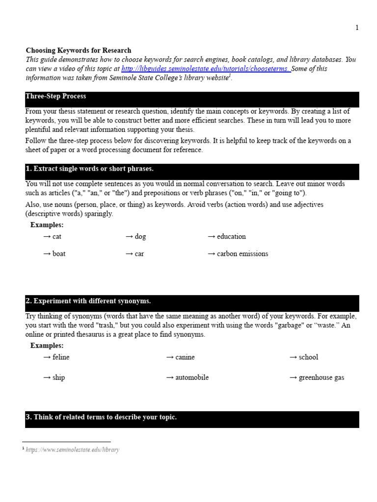 Library Handout Packet 2 1 | PDF