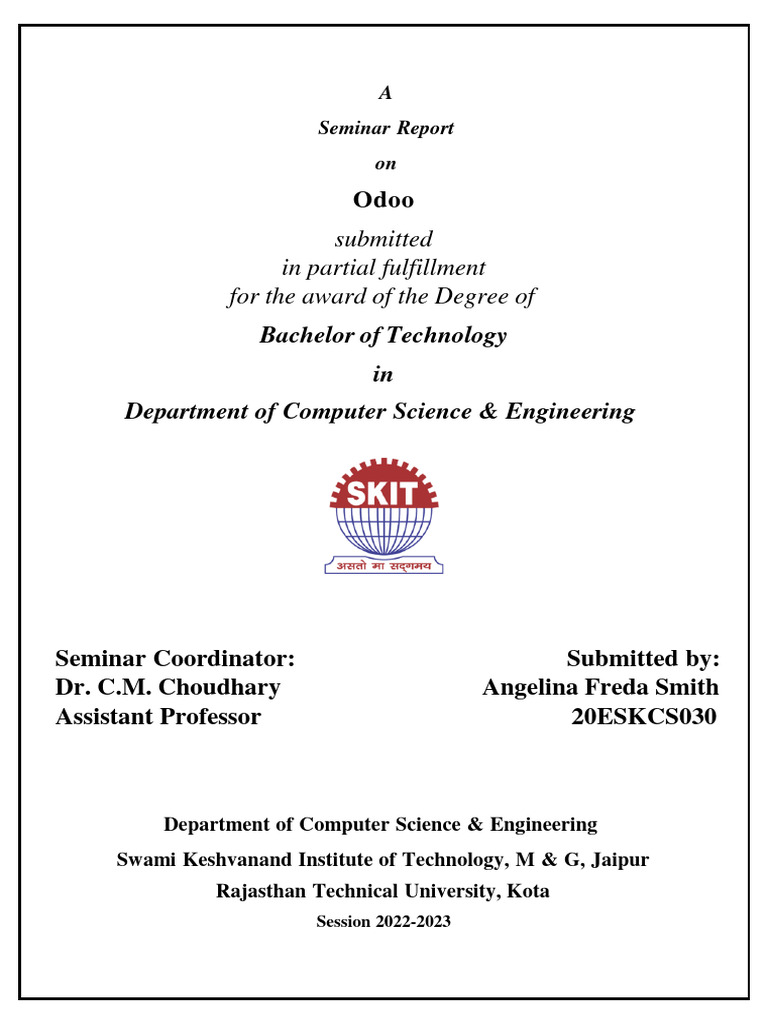 20ESKCS030 AngelinaFredaSmith Seminar | PDF | Component Based Software ...