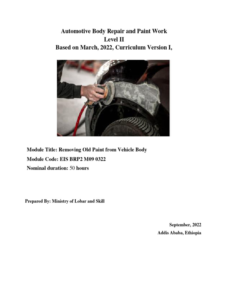 M09 Remove Old Paint from Vehicle Body PDF